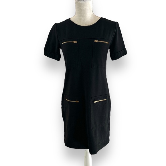 J. Crew Black Zipper Dress Size 2 - Picture 2 of 10